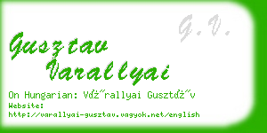 gusztav varallyai business card